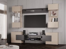 Гостиная Фэнтези (кашемир/графит) в Майском - majskij.mebel-nsk.ru | фото