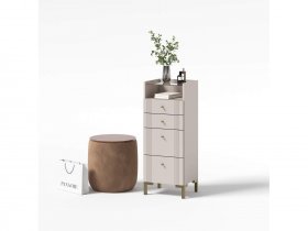 Комод 4 ящика КМ2 Одетта (дуб эндгрей/меланж) в Майском - majskij.mebel-nsk.ru | фото