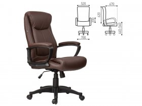 Кресло офисное BRABIX Enter EX-511, коричневое в Майском - majskij.mebel-nsk.ru | фото