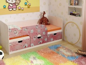 Кровать детская с ящиками 1,86 Минима Hello Kitty в Майском - majskij.mebel-nsk.ru | фото