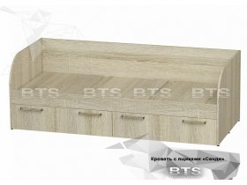 Кровать детская Сенди КР-01 (BTS) в Майском - majskij.mebel-nsk.ru | фото