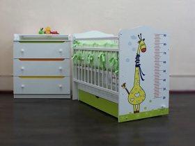 Кроватка детская Жираф с маятником в Майском - majskij.mebel-nsk.ru | фото