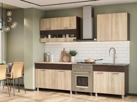Кухонный гарнитур Босфор 2,0м (дуб сонома/венге) в Майском - majskij.mebel-nsk.ru | фото