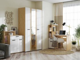 Модульная детская Санса (дуб сонома/белый) в Майском - majskij.mebel-nsk.ru | фото