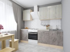 Модульная кухня Йота (пикард/цемент) в Майском - majskij.mebel-nsk.ru | фото
