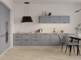 Модульная кухня Перо 3,4м (блю) в Майском - majskij.mebel-nsk.ru | фото