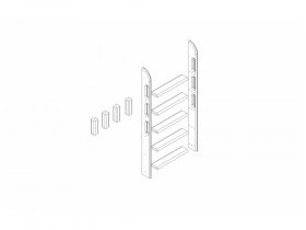 Пакет №10 Прямая лестница и опоры для двухъярусной кровати Соня в Майском - majskij.mebel-nsk.ru | фото