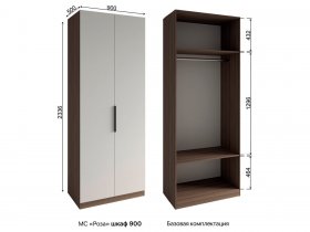 Шкаф 900 Роза (орех франклин карамельный/бежевый скин) в Майском - majskij.mebel-nsk.ru | фото