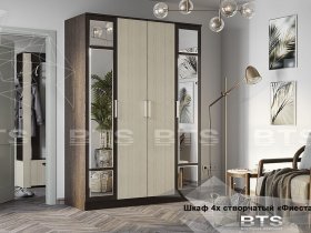 Шкаф четырехстворчатый Фиеста NEW (BTS) в Майском - majskij.mebel-nsk.ru | фото