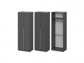 Шкаф ШК-75 Эккервуд (графит) в Майском - majskij.mebel-nsk.ru | фото