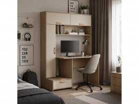 Стол письменный Лайт 03.243  (плэйн/сатин) в Майском - majskij.mebel-nsk.ru | фото
