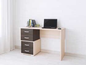Стол письменный Сити-2 (венге/дуб молочный) в Майском - majskij.mebel-nsk.ru | фото