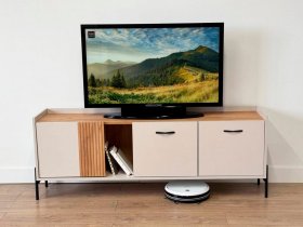 Тумба 2 Доминика (кашемир/дуб крафт золотой) в Майском - majskij.mebel-nsk.ru | фото