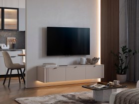 Тумба 2 Рич (кашемир/фрапучино матовый/черный) в Майском - majskij.mebel-nsk.ru | фото