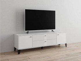 Тумба под ТВ Парус-10 (белый/белый снег) в Майском - majskij.mebel-nsk.ru | фото
