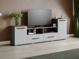 Тумба под ТВ Парус-2 (графит серый/серый камень) в Майском - majskij.mebel-nsk.ru | фото